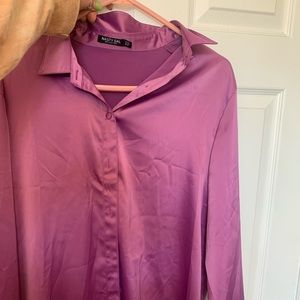 Nasty Gal Satin Button Up